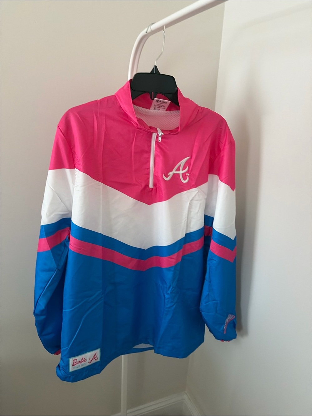 Girls' Colorblock Rain Jacket - Pink, White & Blue